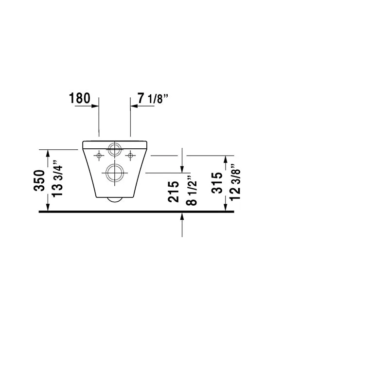 DuraStyle Rimless Elongated 1.6 gpf & 0.8 gpf Dual-Flush Wall Mount Toilet in White