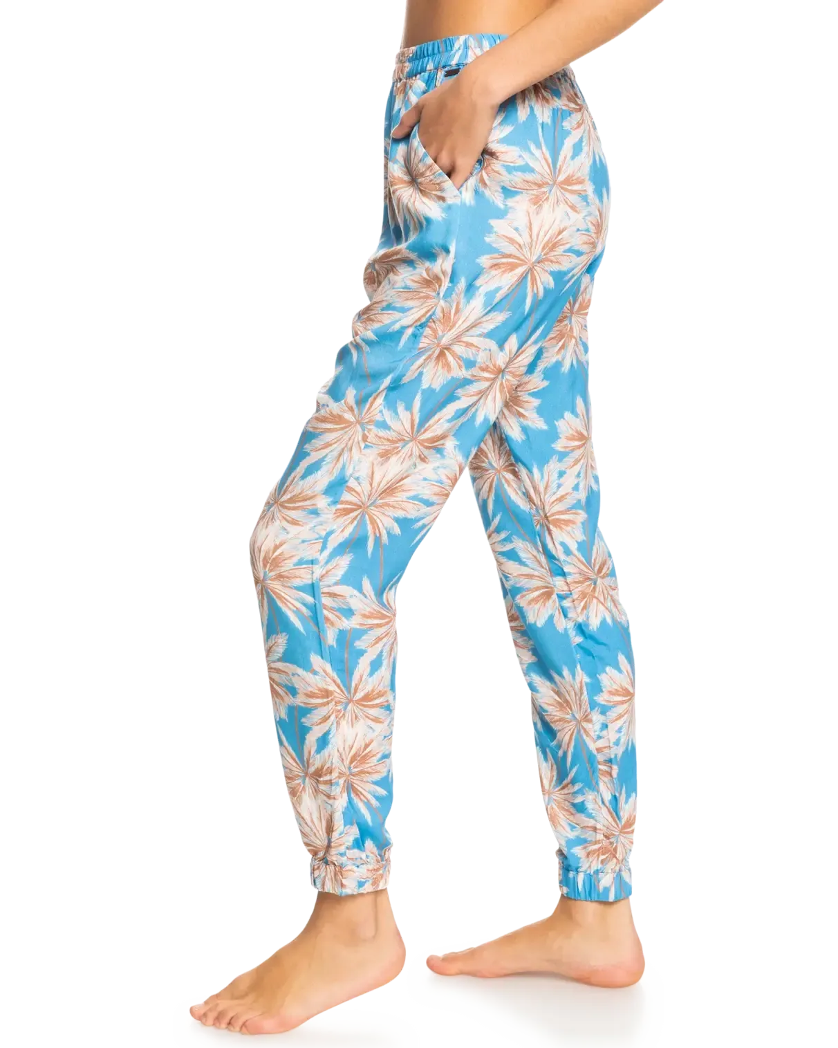 Easy Peasy Joggers in Azure Blue Palm Island