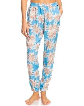 Easy Peasy Joggers in Azure Blue Palm Island