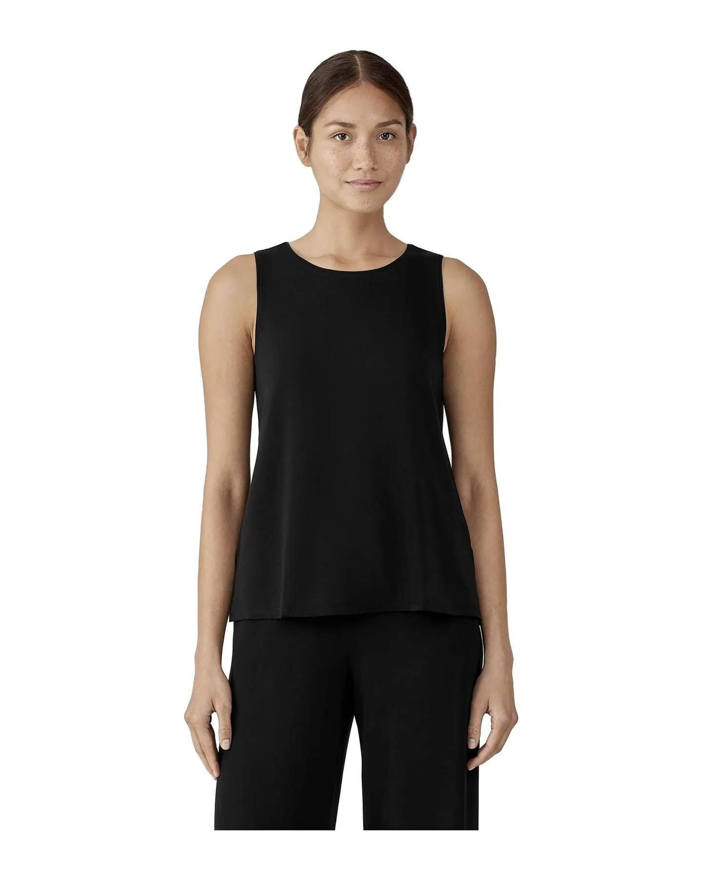 Eileen Fisher Jewel Neck Knit Shell