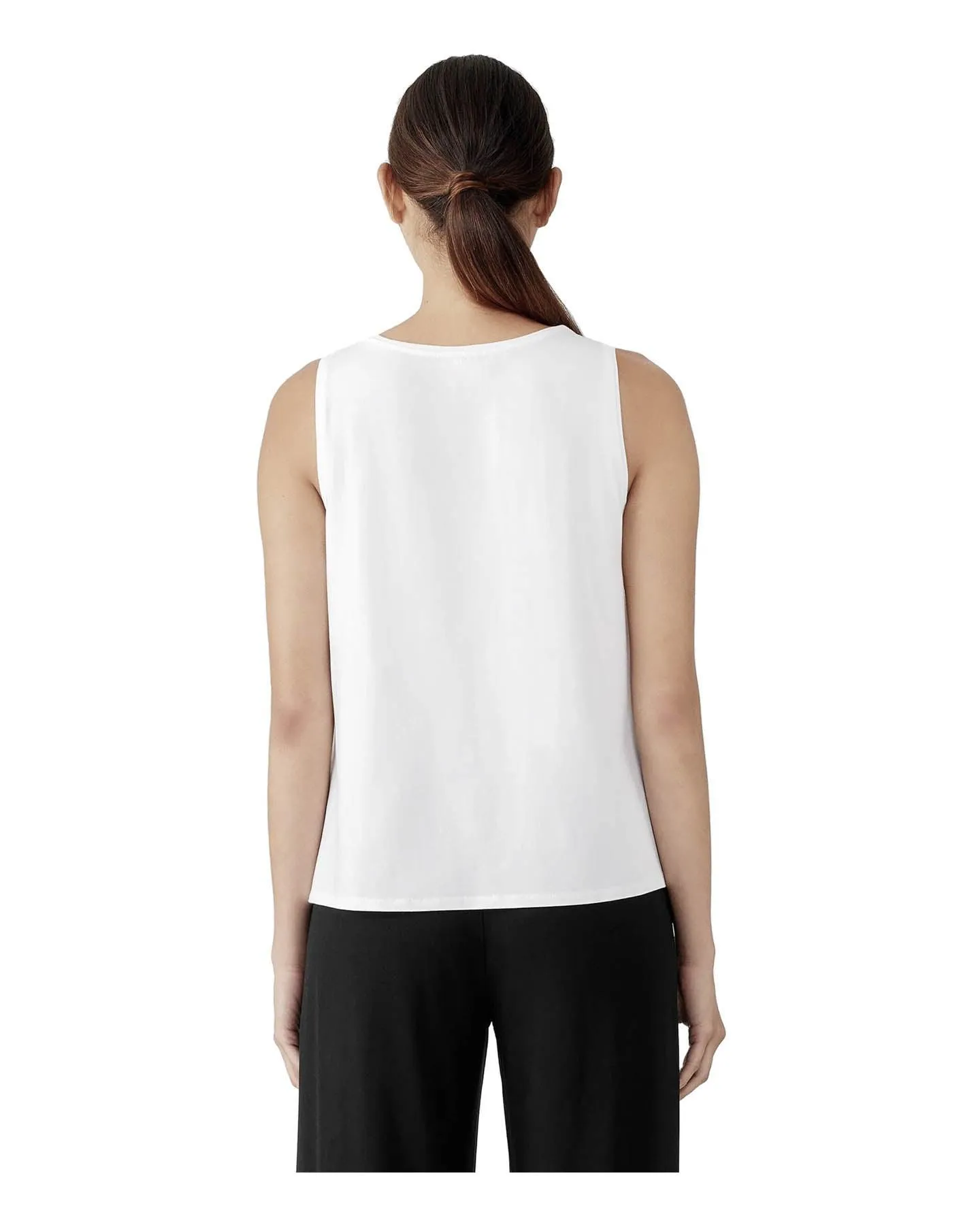 Eileen Fisher Jewel Neck Knit Shell