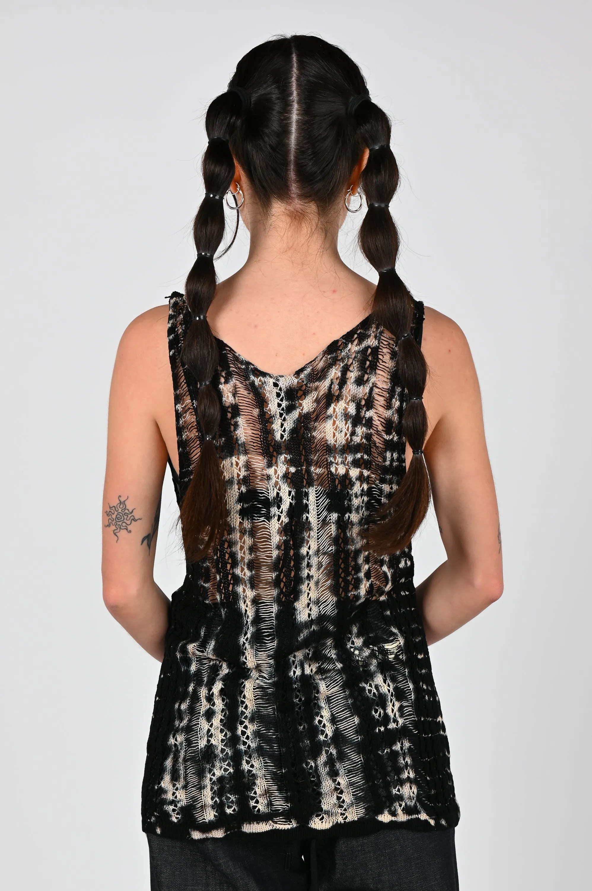 Erik Yvon 'Crochet' Tank in Black