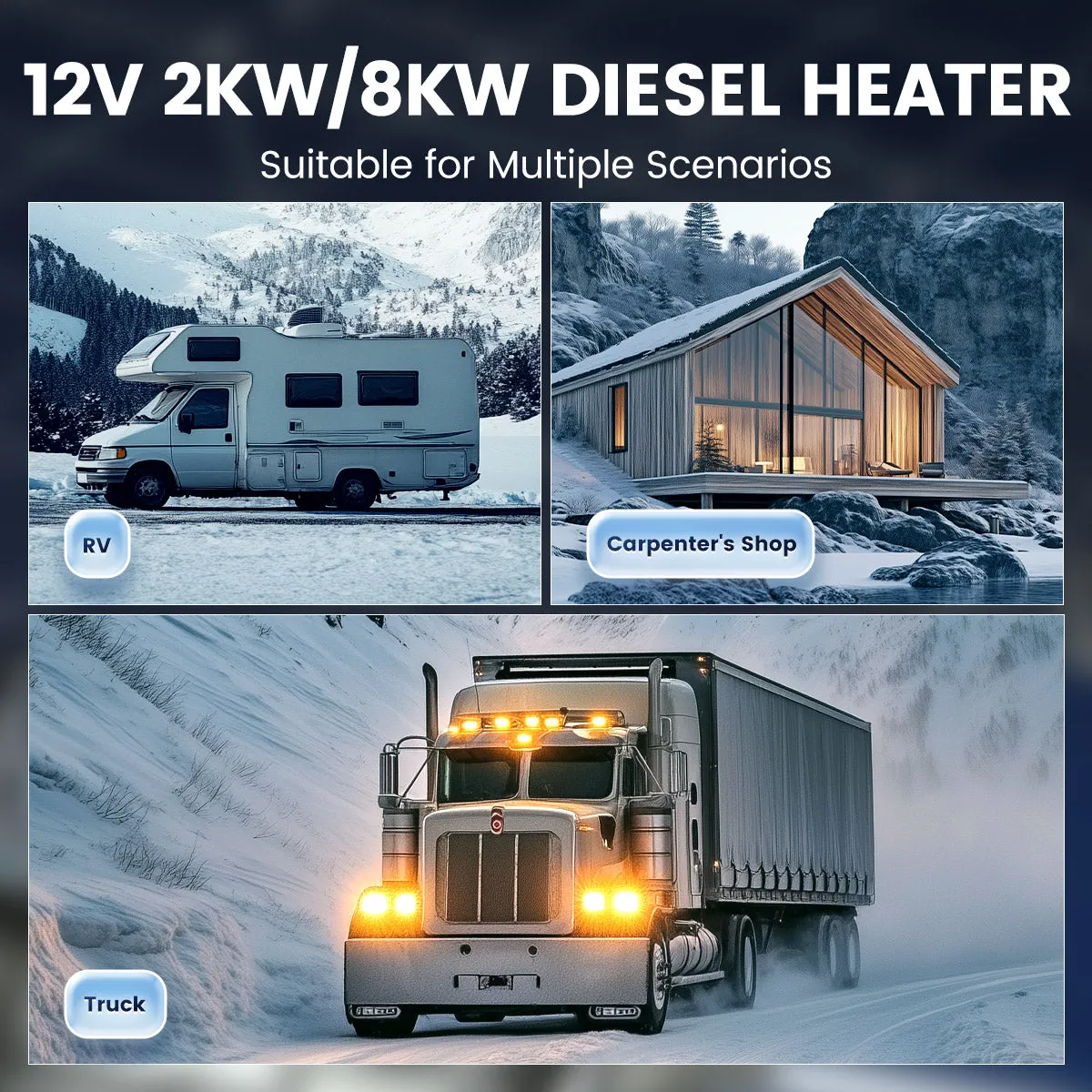 F Series Diesel Heater Origin-SE, 12V Separated App Control