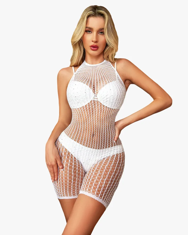 Fishnet Bodysuits Bikini Coverup Romper