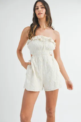 Floral Embroidered Romper