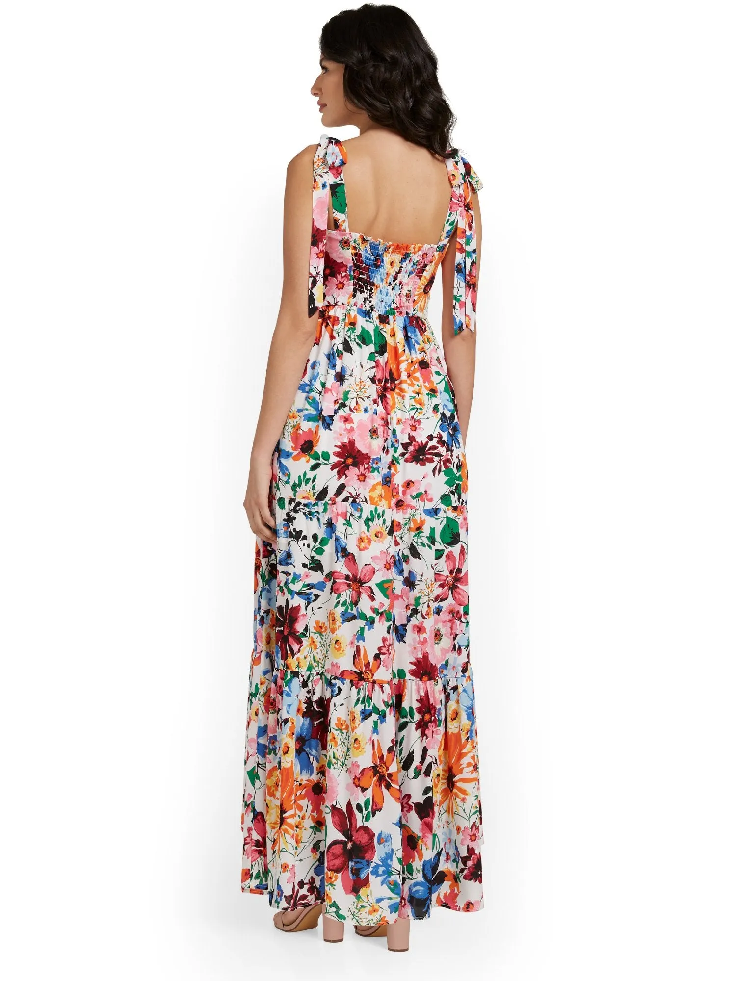 Floral-Print Tiered Maxi Dress