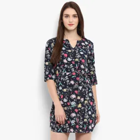 Floral Printed Shirt Dress