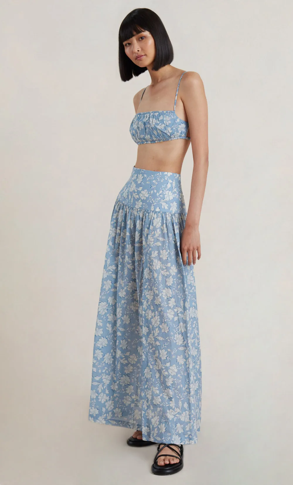 Floral Skies Maxi Skirt