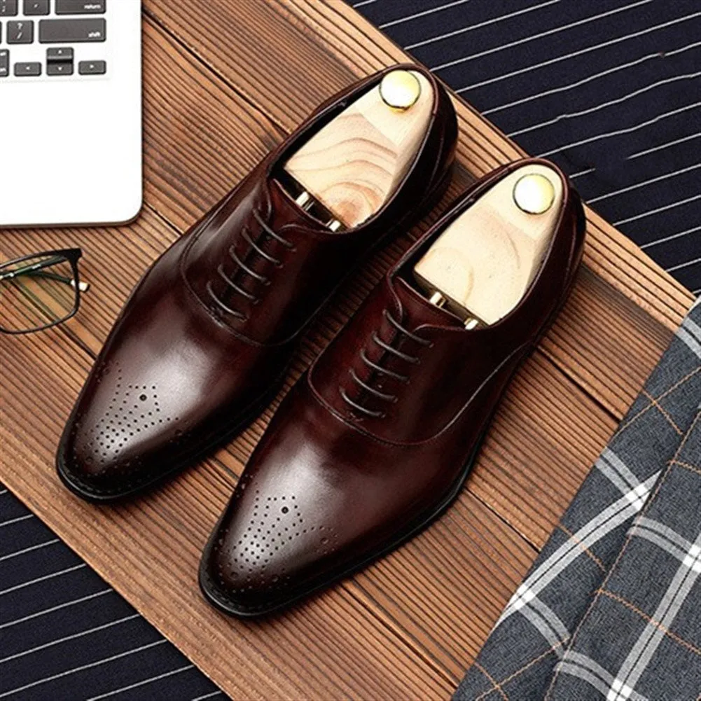 Genuine Leather Low Top Derby for Men