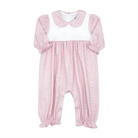 Girls Pima Collared Romper - FINAL SALE