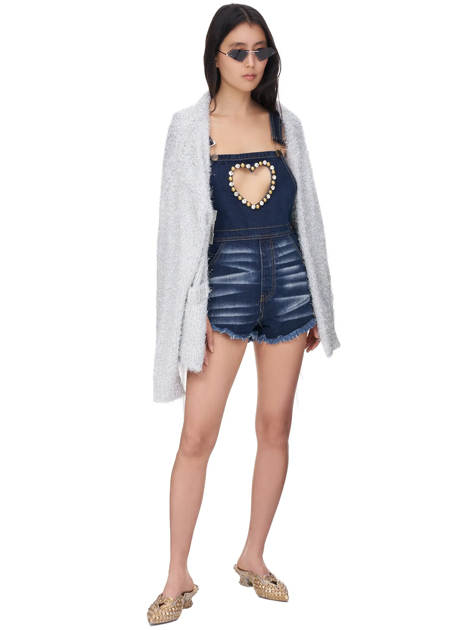 Heart Cutout Overall (2201JS02026-WASHED-INDIGO)