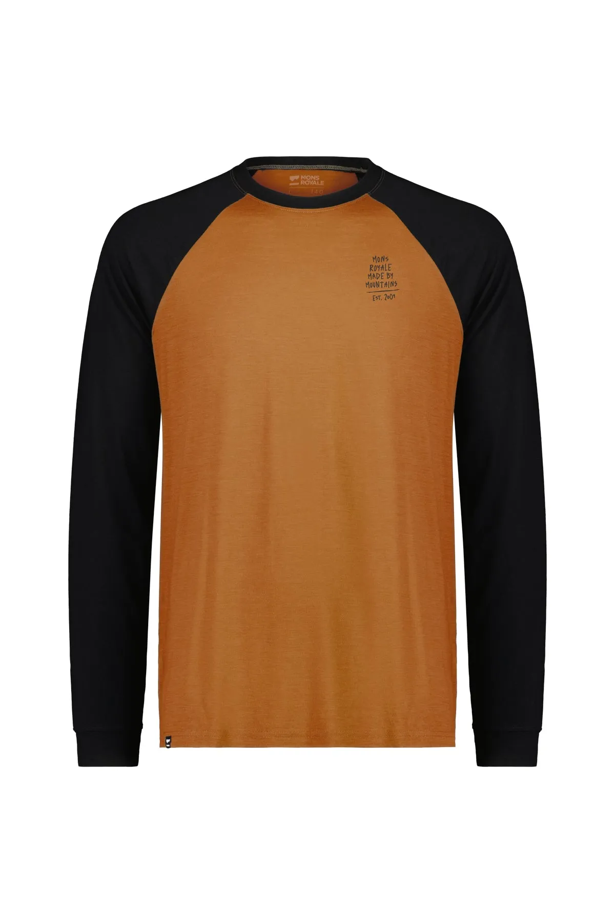 Icon Merino Raglan Long Sleeve - Black / Copper