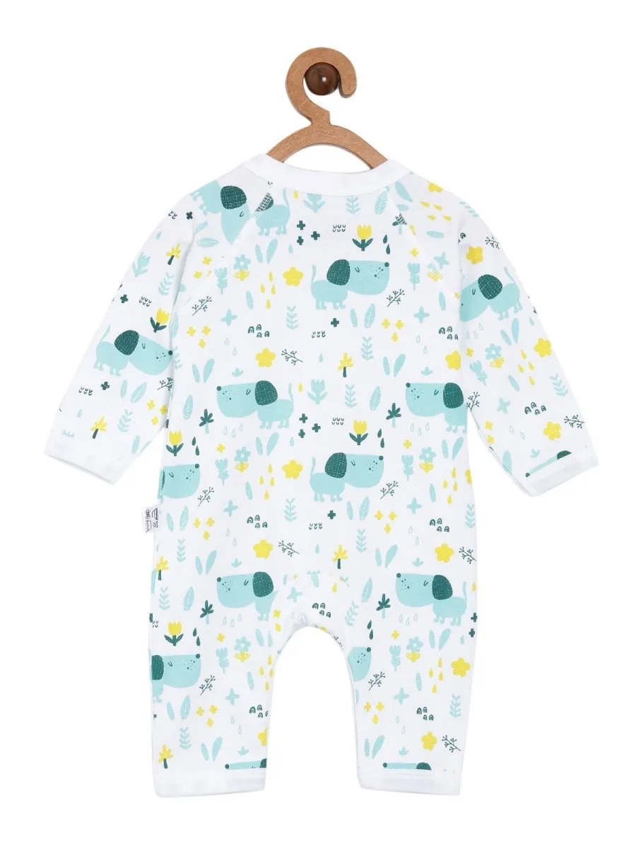 Jabla Style Infant Romper Combo of 2-Puppy in the Garden-Bear in the Garden