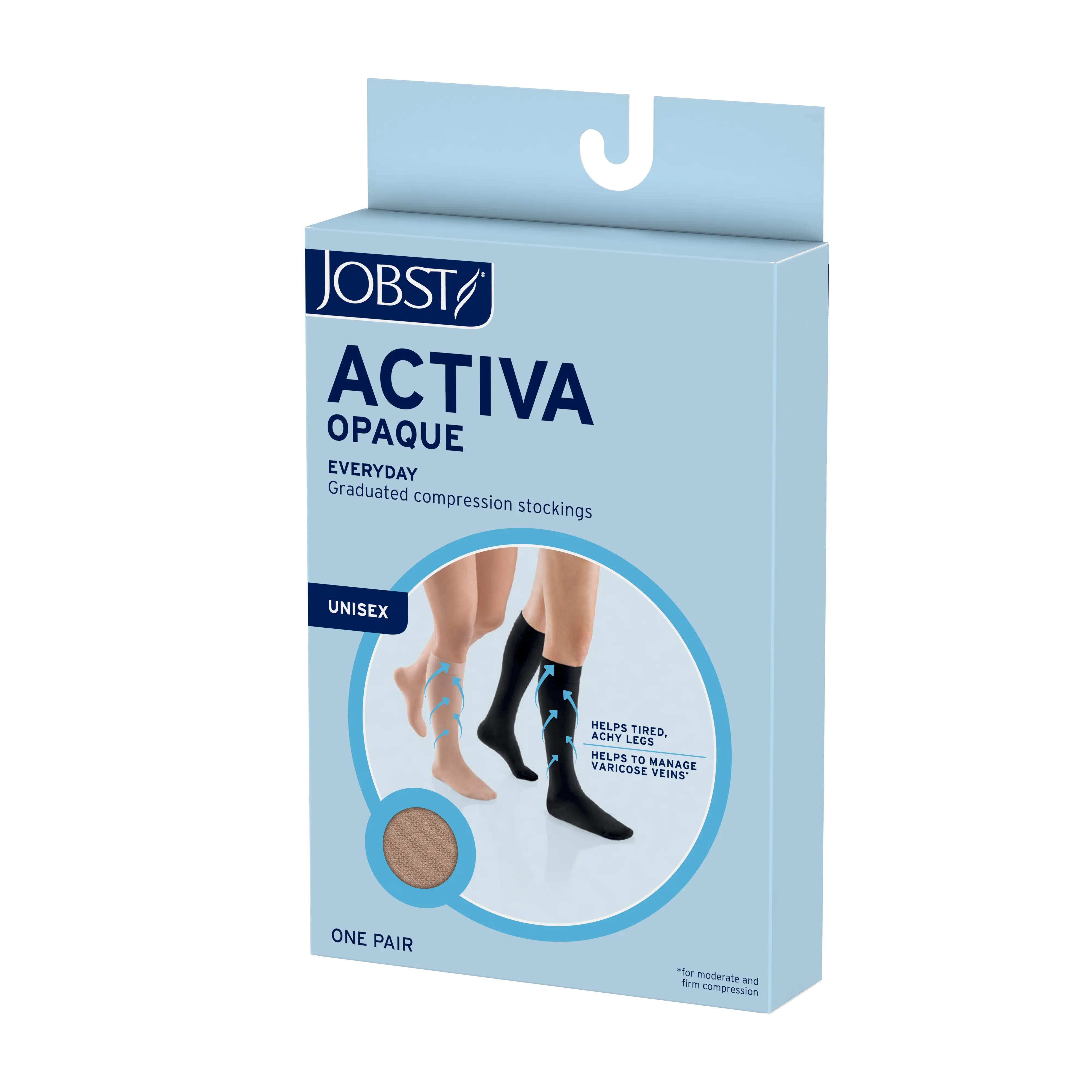 JOBST ACTIVA Opaque 15-20 mmHg Compression Socks Thigh High