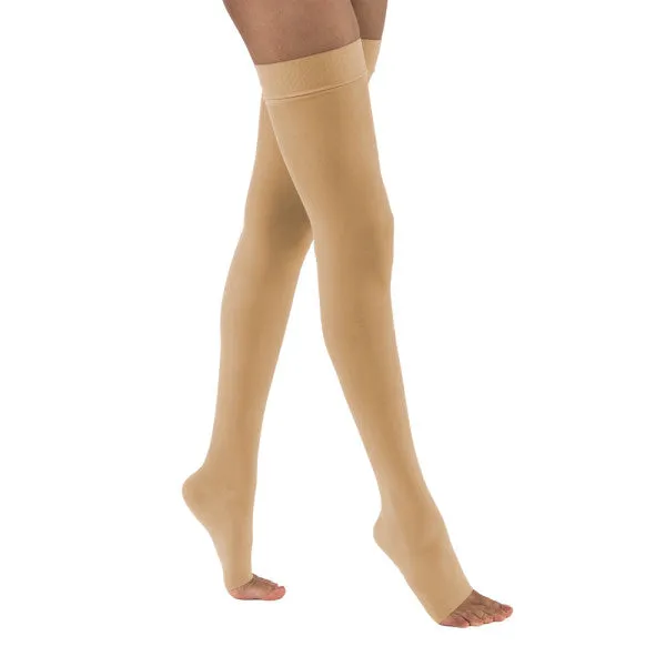 JOBST® UltraSheer Women's Thigh High 20-30 mmHg w/ Silicone Dotted Top Band, Open Toe