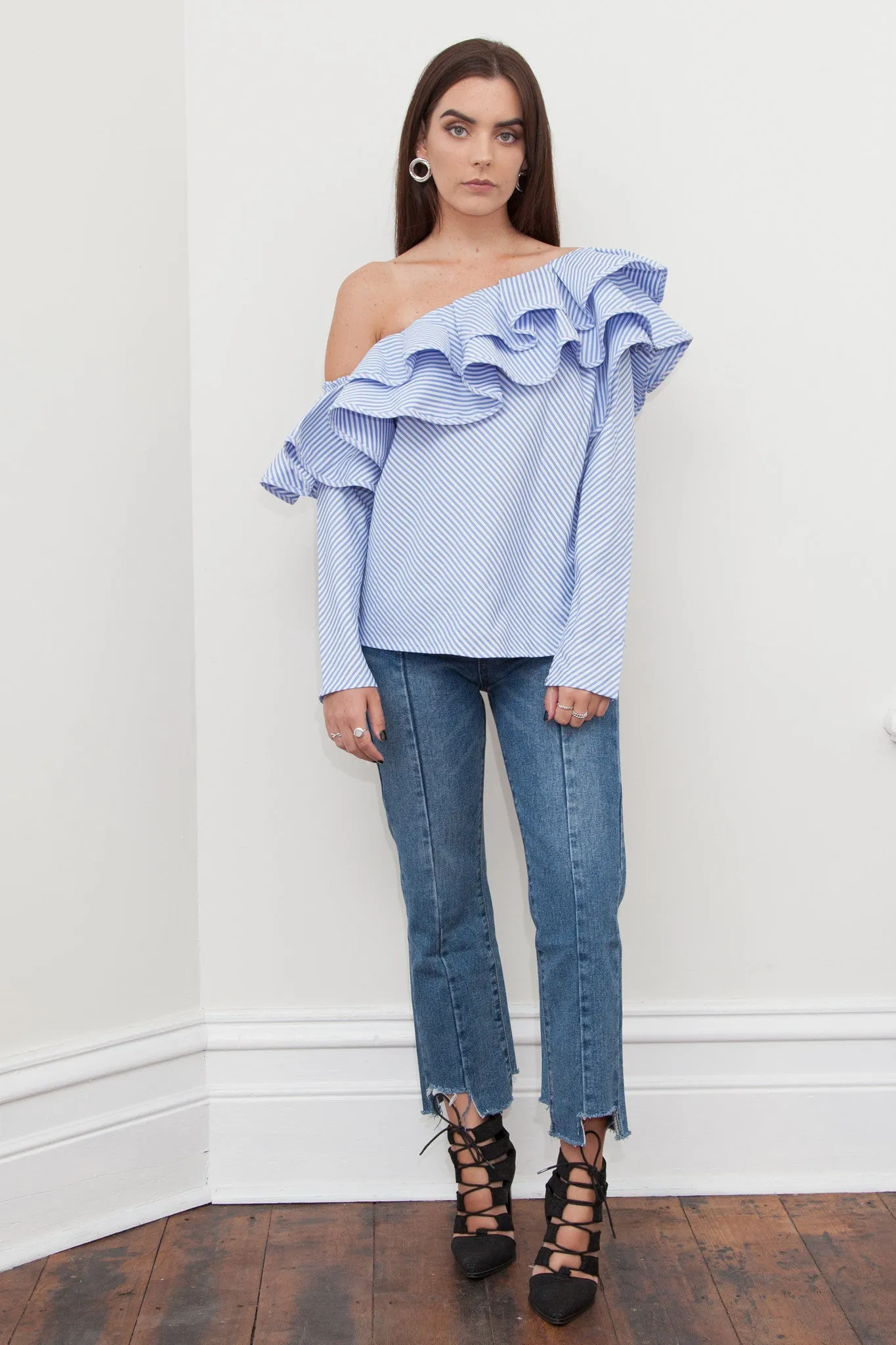 Juliet One Shoulder Ruffle Top