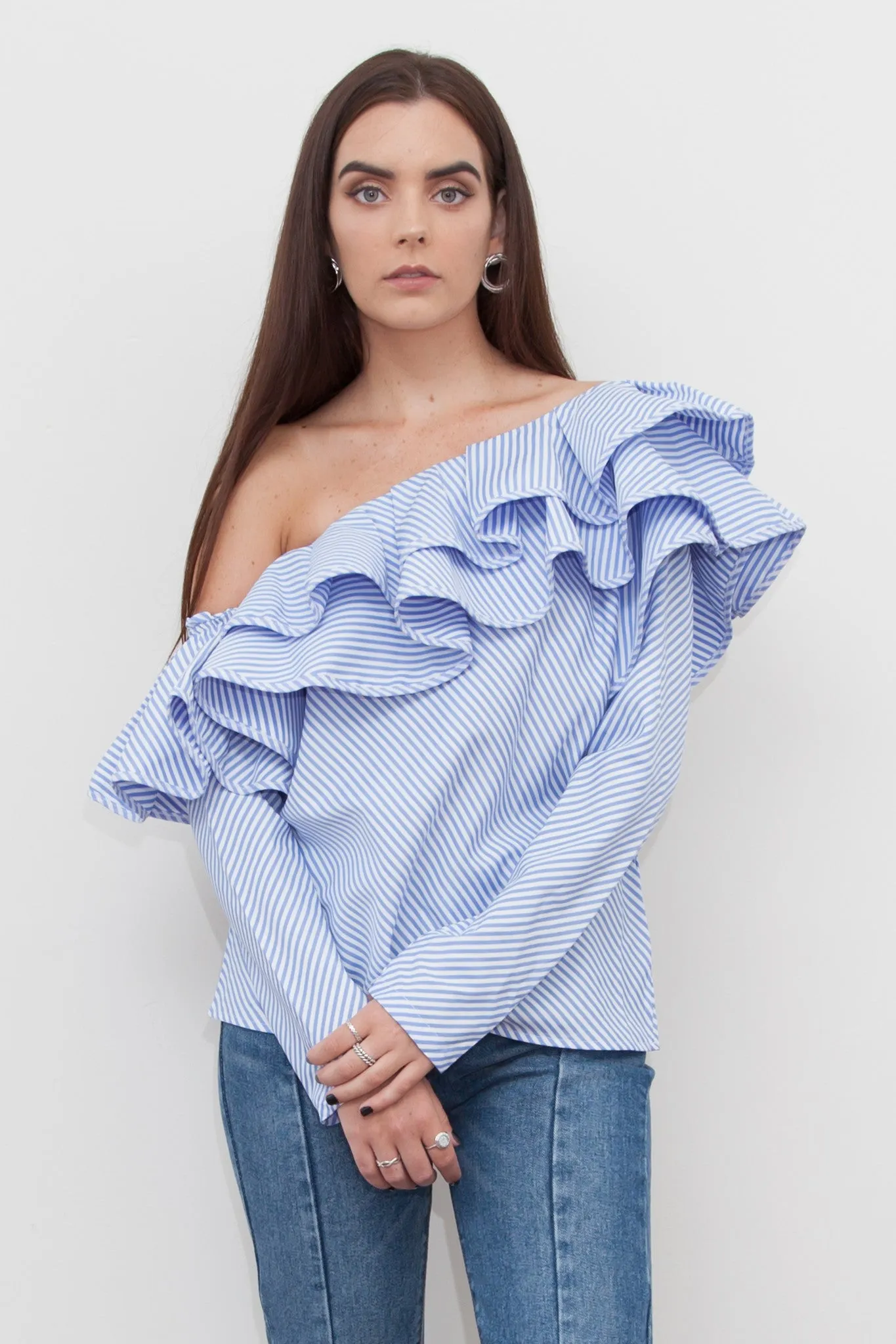 Juliet One Shoulder Ruffle Top