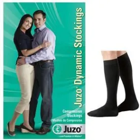 Juzo Dynamic Knee-High, 30-40, Full Foot, Black, Size 4