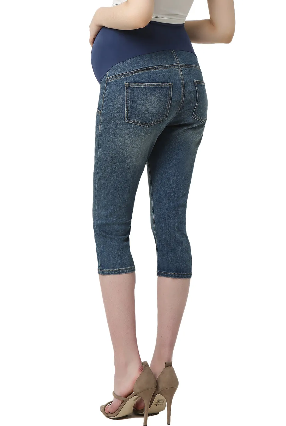 Kimi   Kai Maternity "Courtney" Capri Jeans