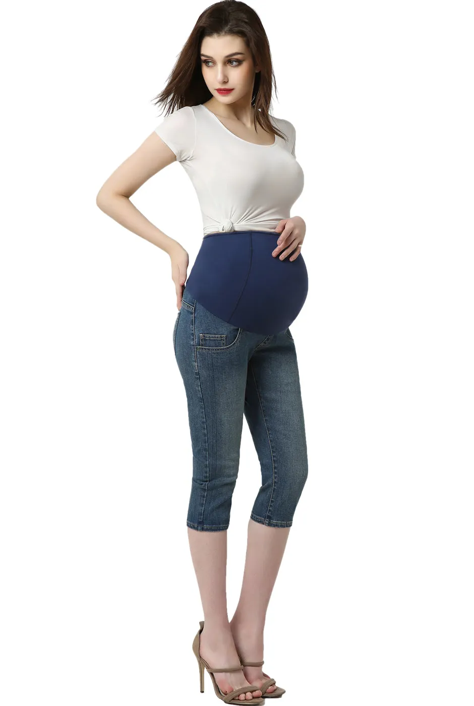 Kimi   Kai Maternity "Courtney" Capri Jeans