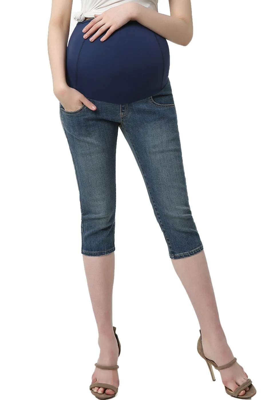 Kimi   Kai Maternity "Courtney" Capri Jeans