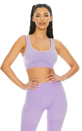 Lucky Girl Seamless Padded Sports Bra | Lilac