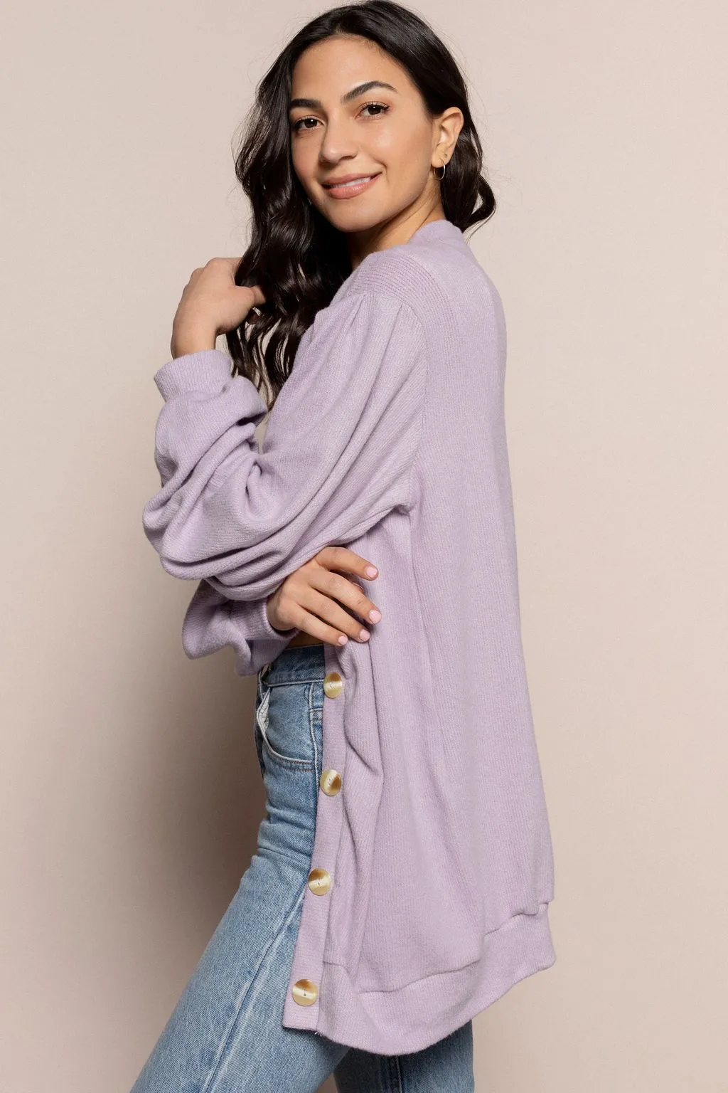 Maddy Cardigan in Purple