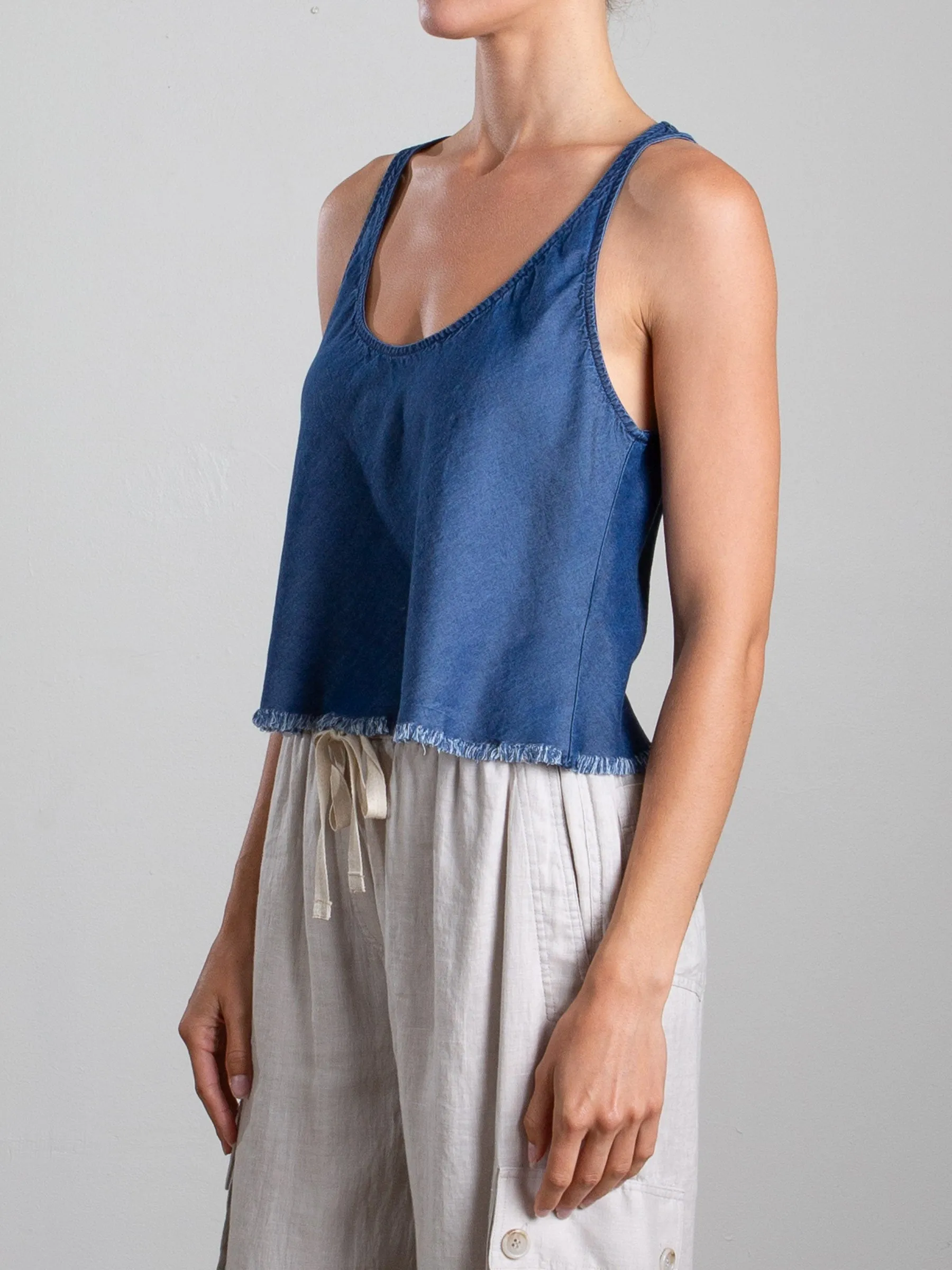 Maggie Tank in Chambray - Rinse