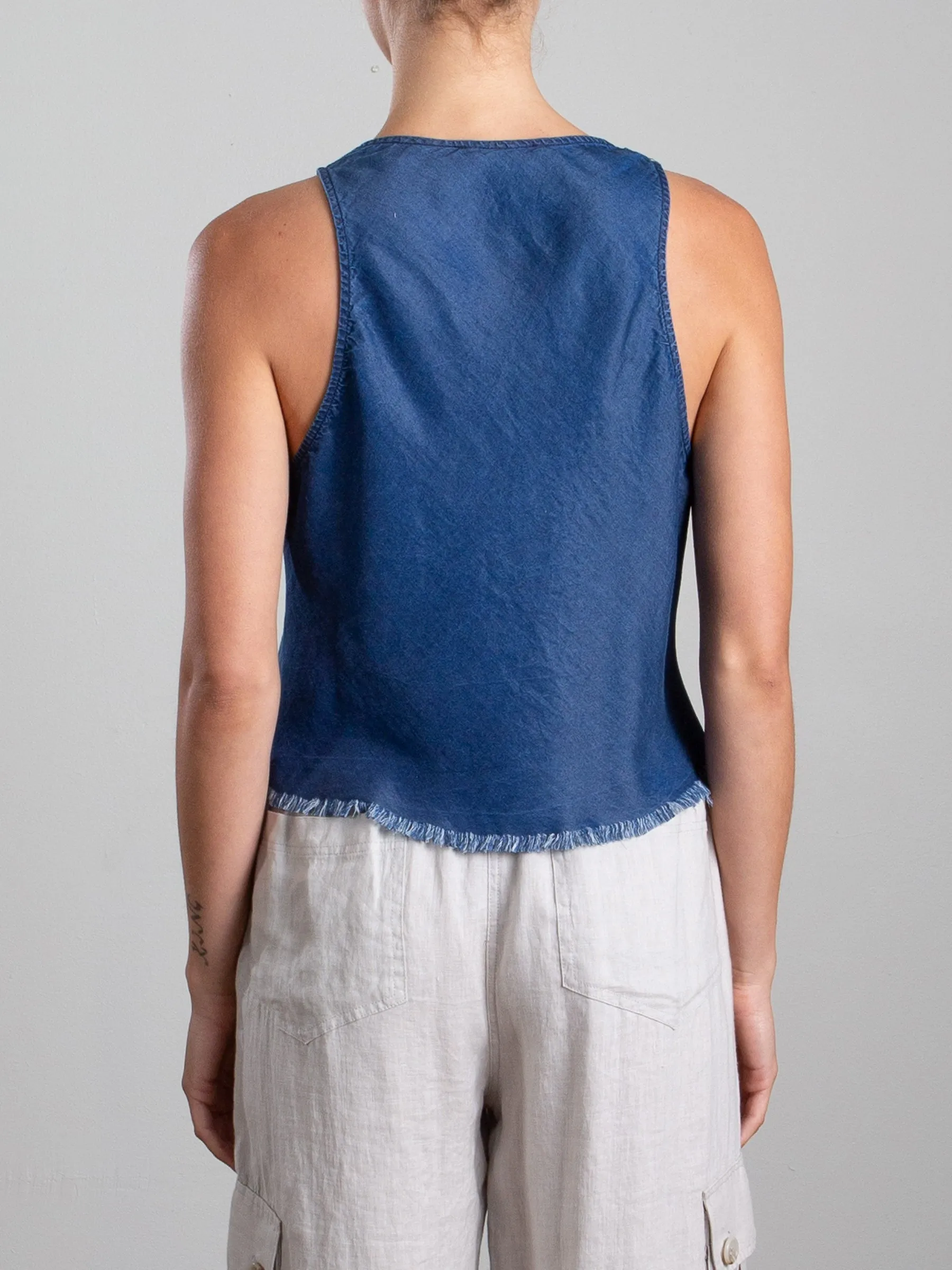 Maggie Tank in Chambray - Rinse