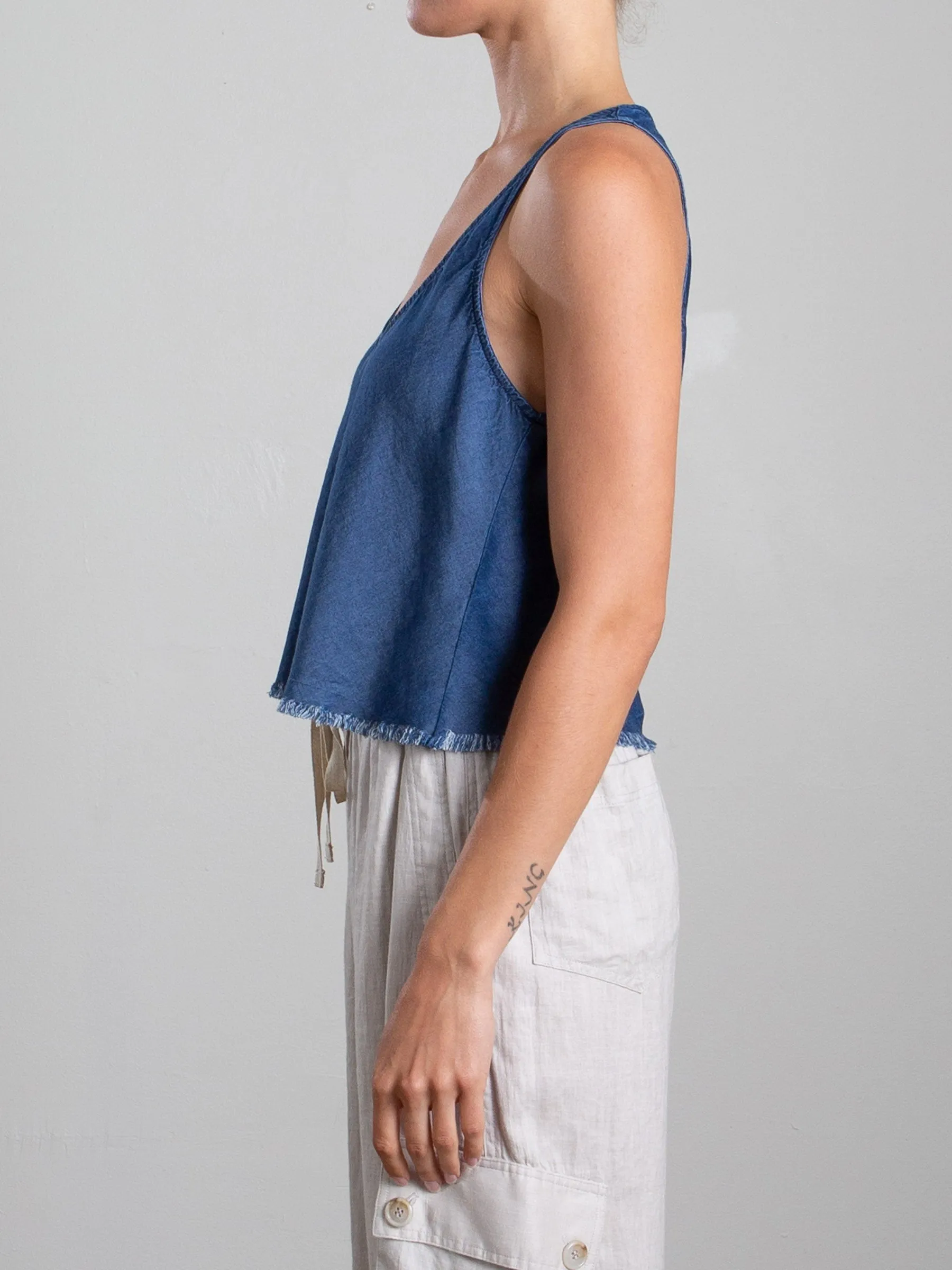 Maggie Tank in Chambray - Rinse