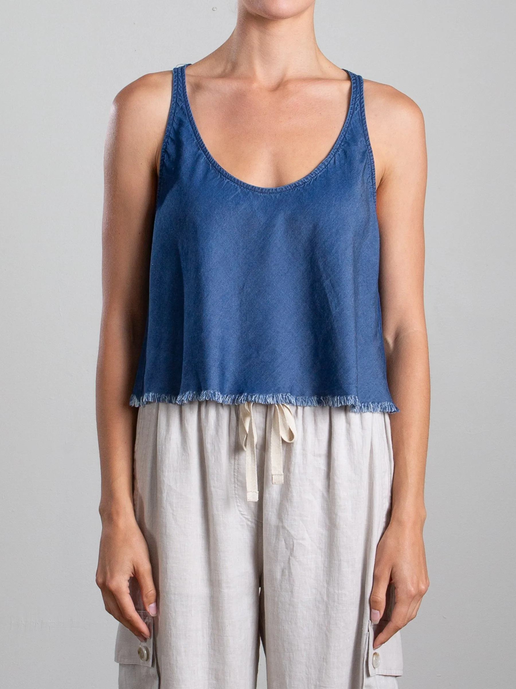 Maggie Tank in Chambray - Rinse