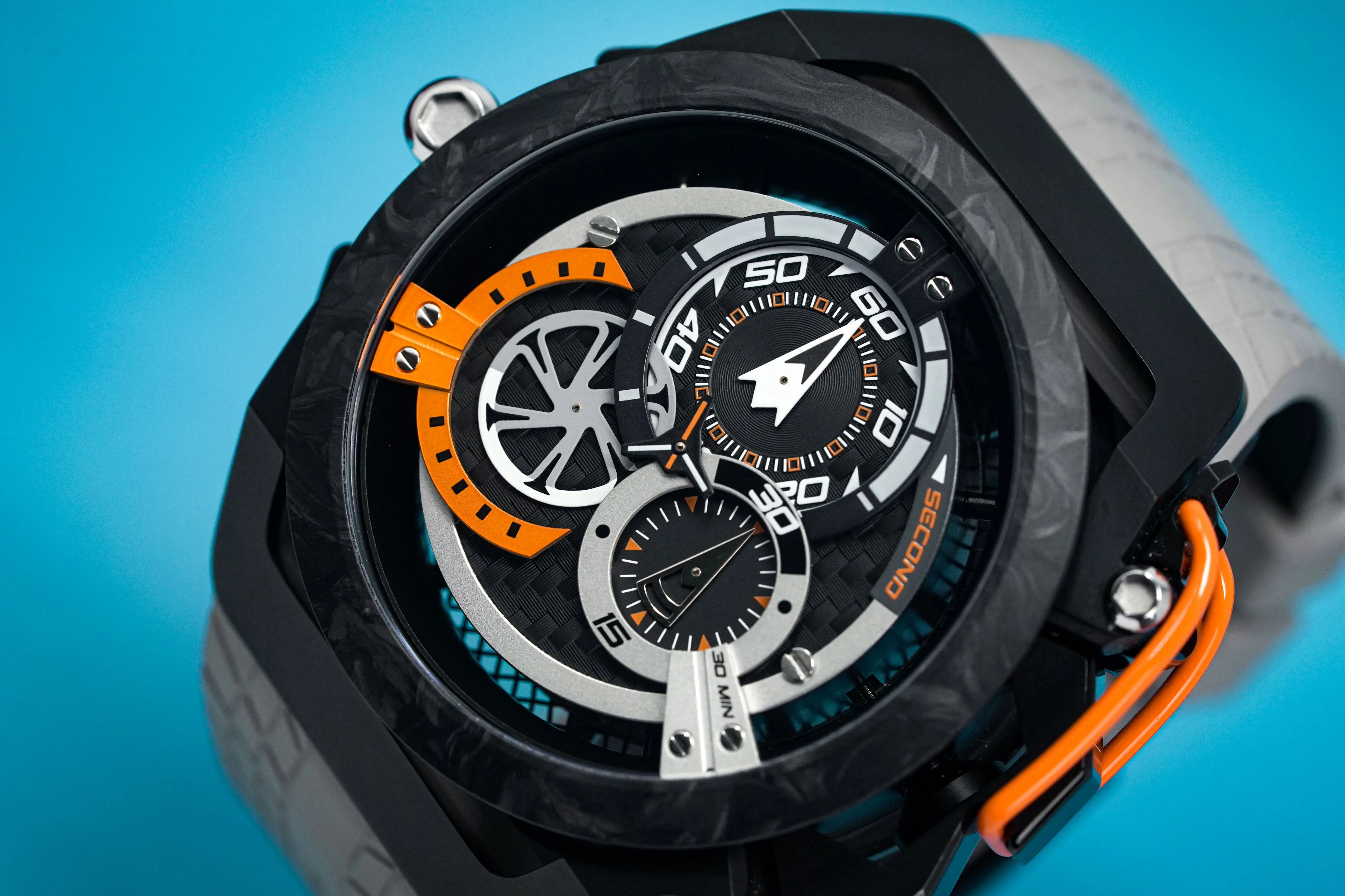 Mazzucato Reversible Watch Monza Orange Carbon