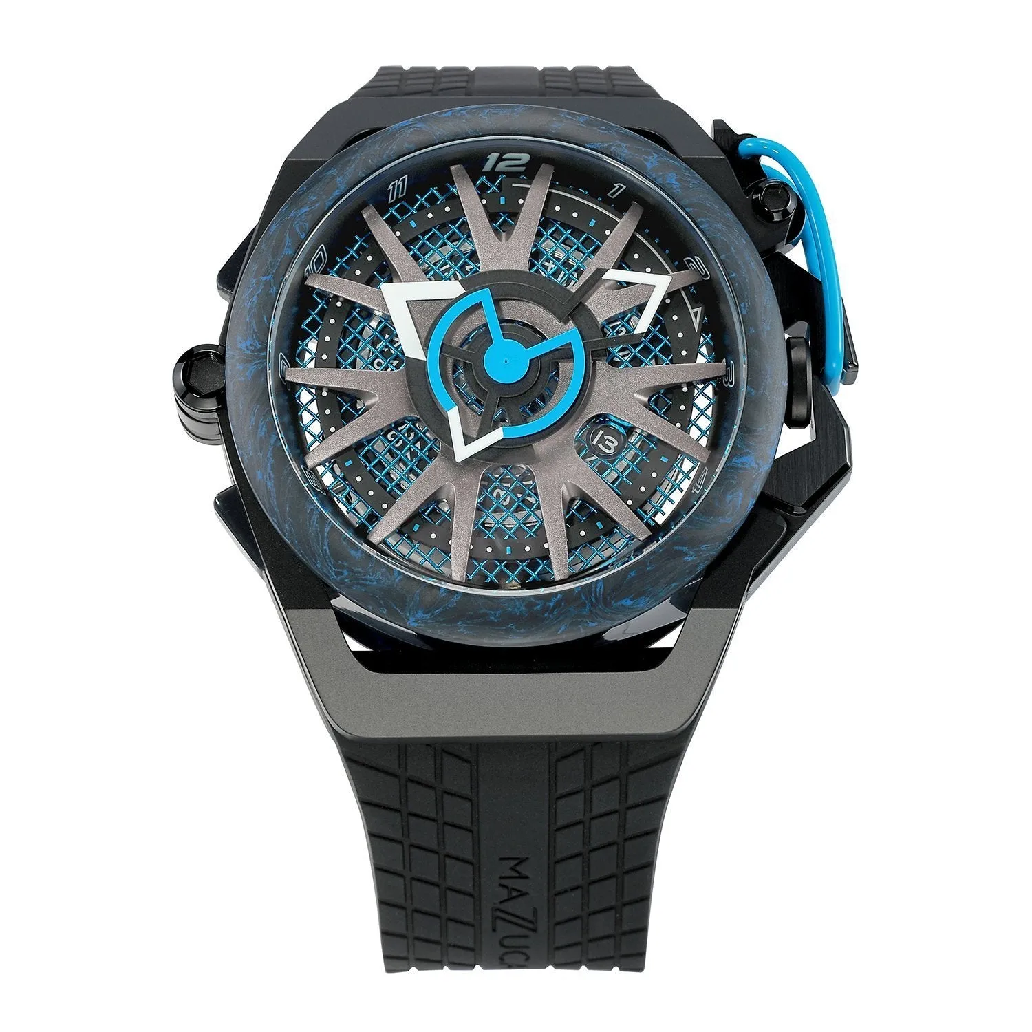 Mazzucato Watch Reversible Monza Blue Carbon F1-BK2925