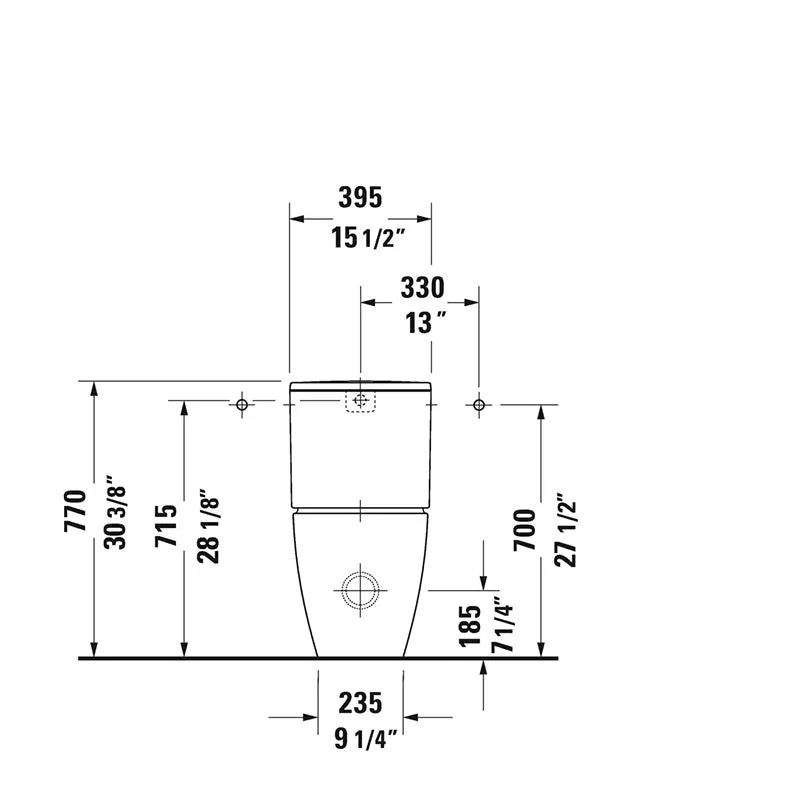 ME by Starck Dual-Flush Toilet Bowl in White