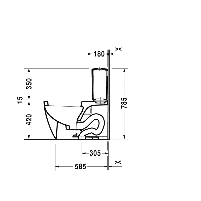 ME by Starck Elongated Toilet Bowl in White