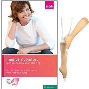 Mediven Comfort Calf, 20-30, Open, Wheat, Size 5