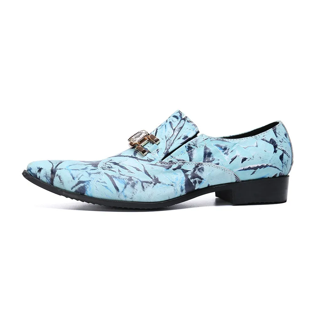 Men Decoration Slip On Formal Shoes