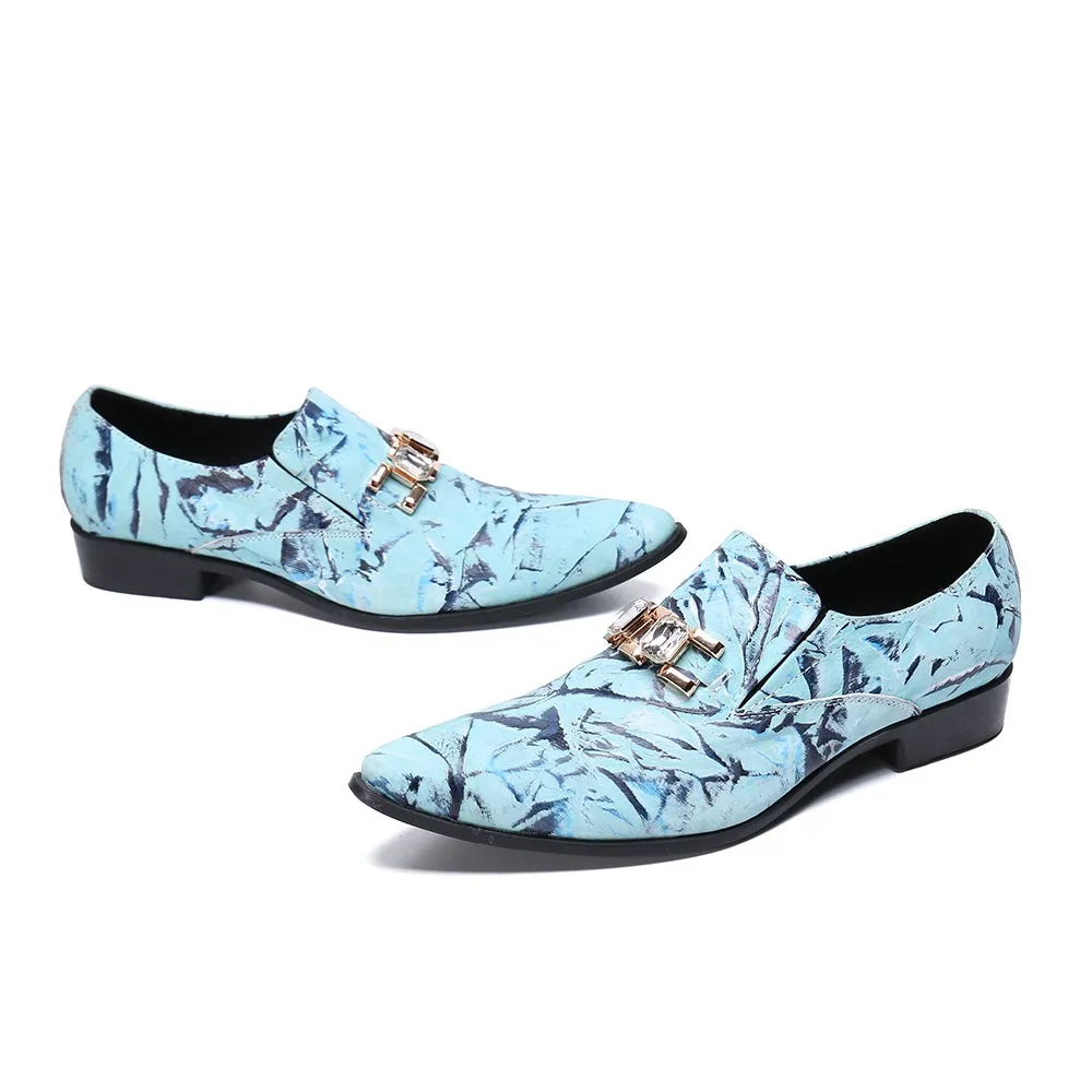 Men Decoration Slip On Formal Shoes