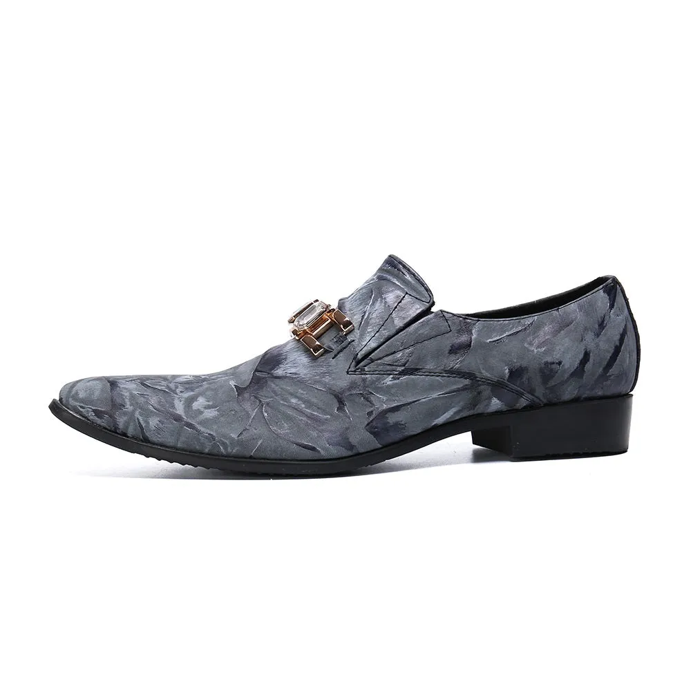 Men Decoration Slip On Formal Shoes