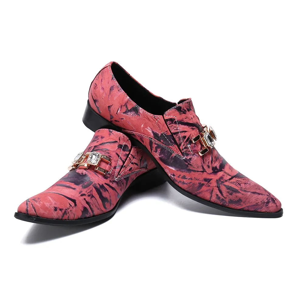 Men Decoration Slip On Formal Shoes