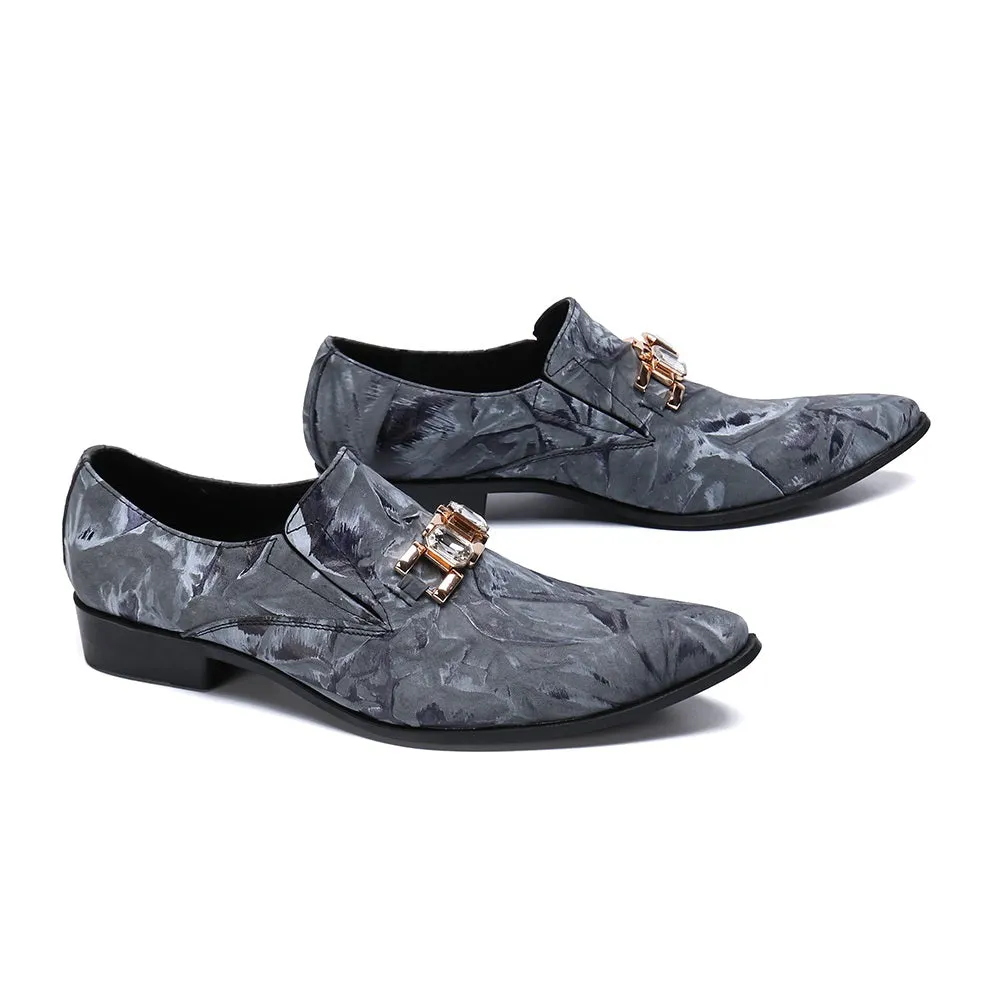 Men Decoration Slip On Formal Shoes