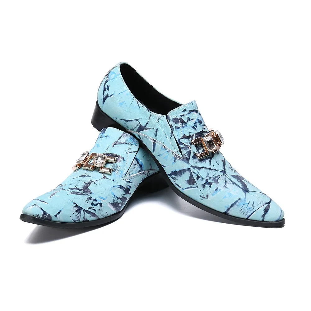 Men Decoration Slip On Formal Shoes