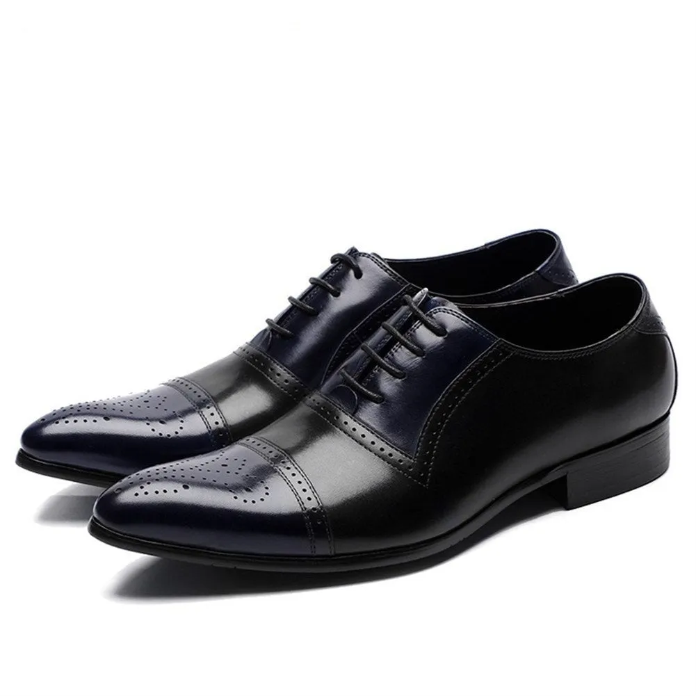 Men Tow Tones Lace Up Derby Oxford Shoes