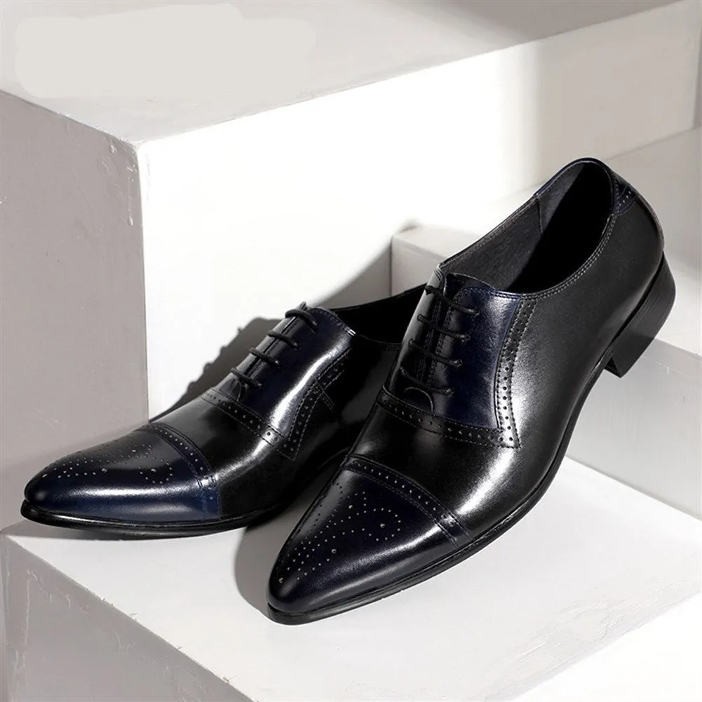 Men Tow Tones Lace Up Derby Oxford Shoes