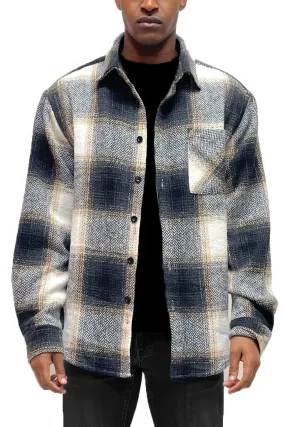 Mens Flannel Shirt Jacket Shacket