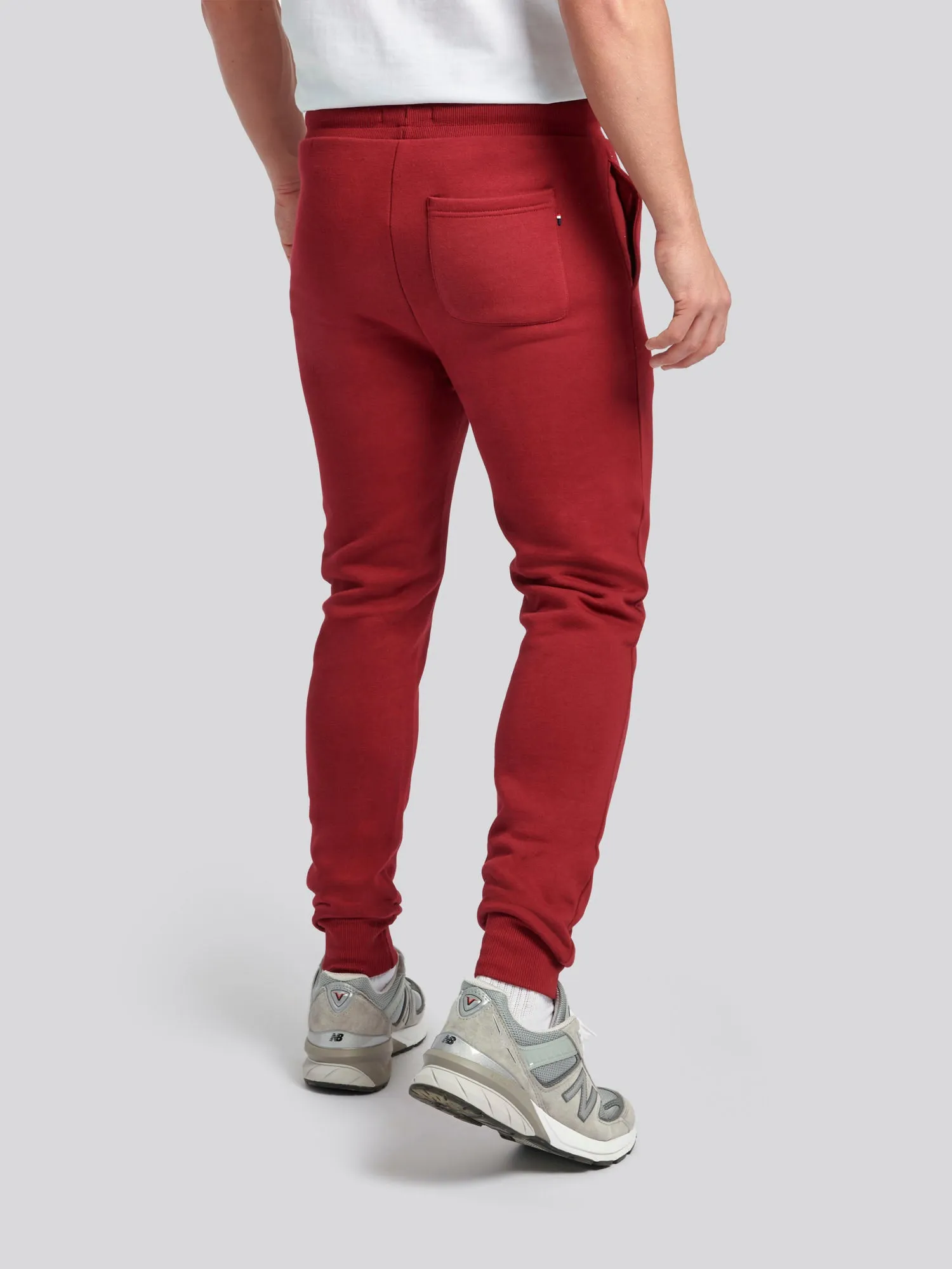 Mens Fleece Joggers in Biking Red