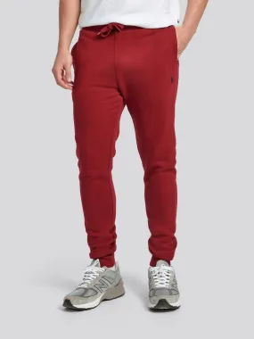 Mens Fleece Joggers in Biking Red