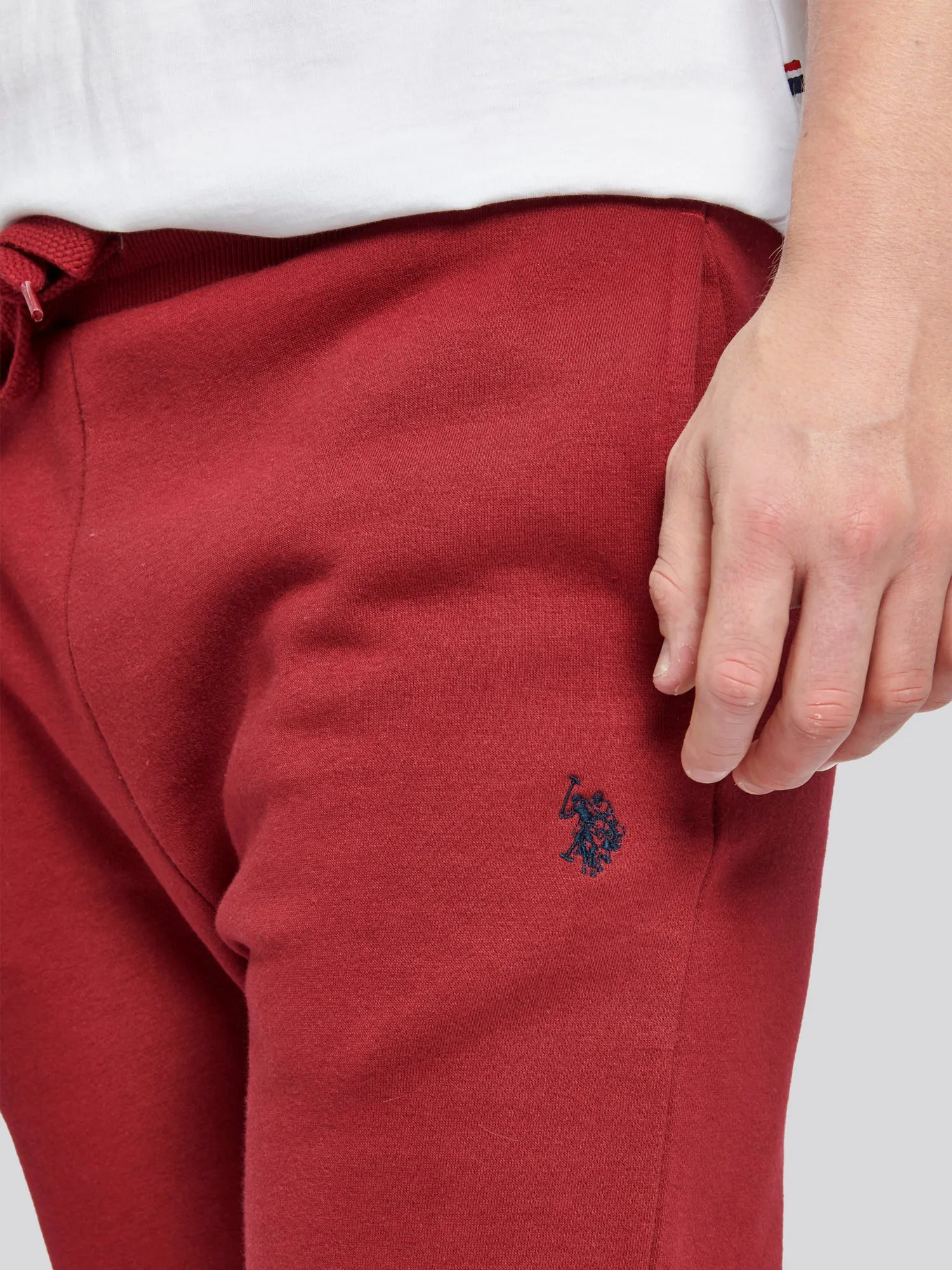 Mens Fleece Joggers in Biking Red