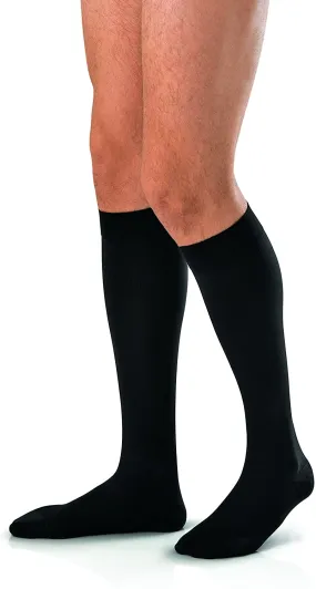 Men's Knee-High Ribbed Compression Socks Small, Black