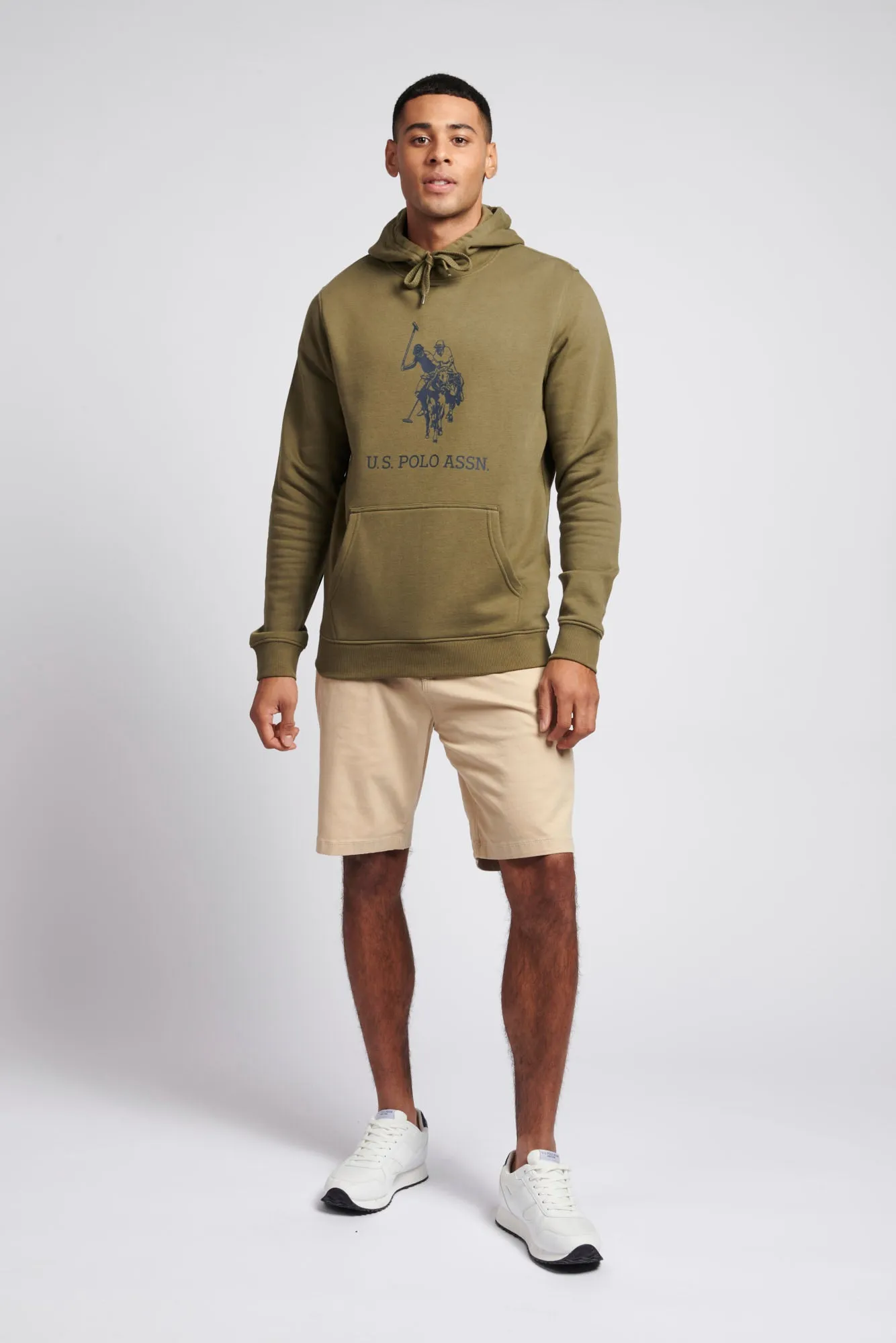 Mens Rider Brush Back Hoodie in Burnt Olive